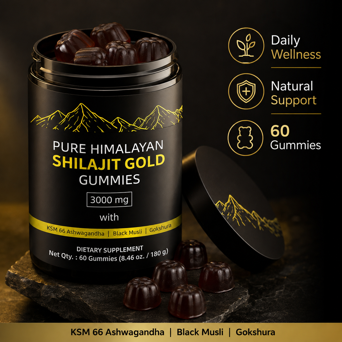 Pure Himalayan Shilajit Gold Gummies