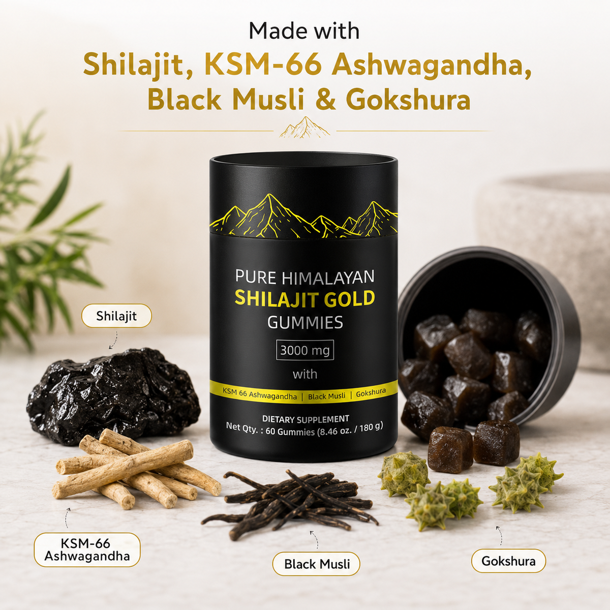 Pure Himalayan Shilajit Gold Gummies