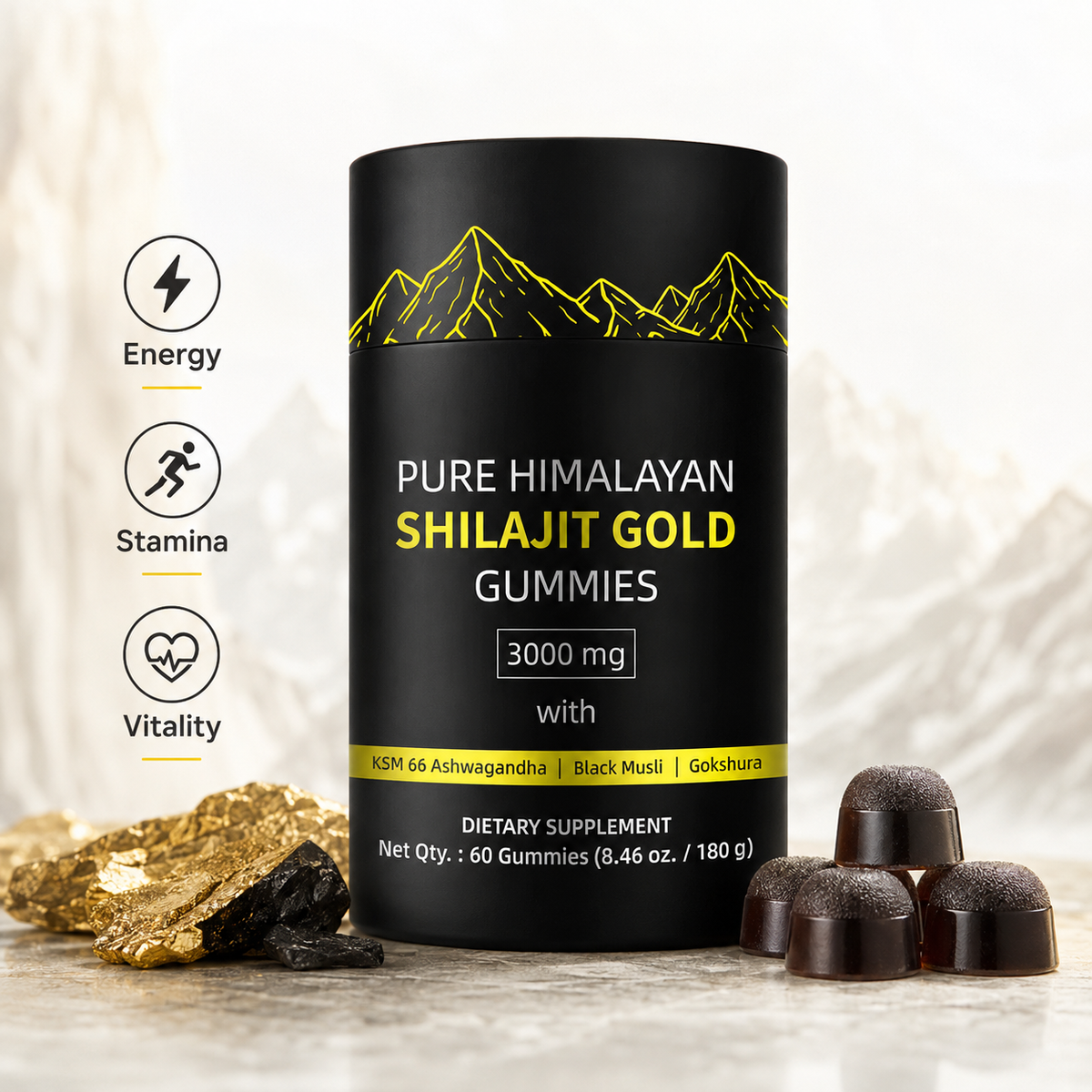 Pure Himalayan Shilajit Gold Gummies